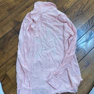 Sloane Pearl Star Pink Button Down Top